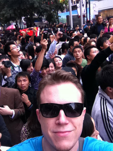 me at Chengdu protest